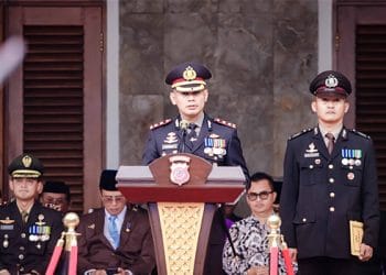 Upacara HUT Bhayangkara ke-79 di Ciamis Berlangsung Khidmat Ditengah Hujan Gerimis