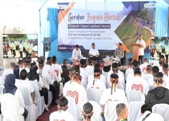 Wakil Wali Kota Banjar Menghadiri Gerakan Irigasi Bersih Daerah Lakbok Utara