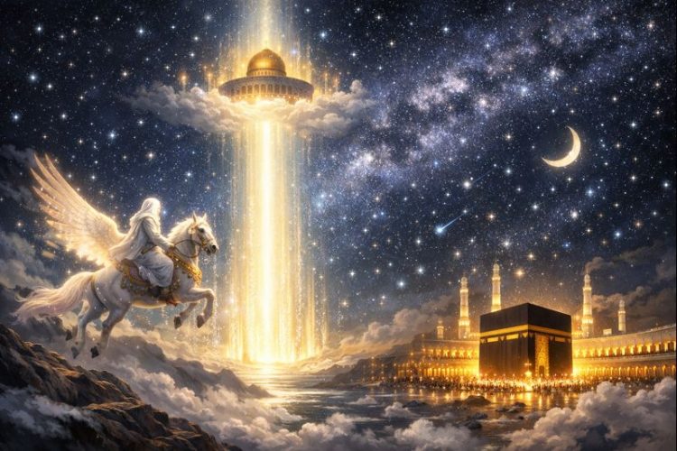 Perjalanan Isra Mi'raj Nabi Muhammad SAW (foto Ilustrasi chatgpt)
