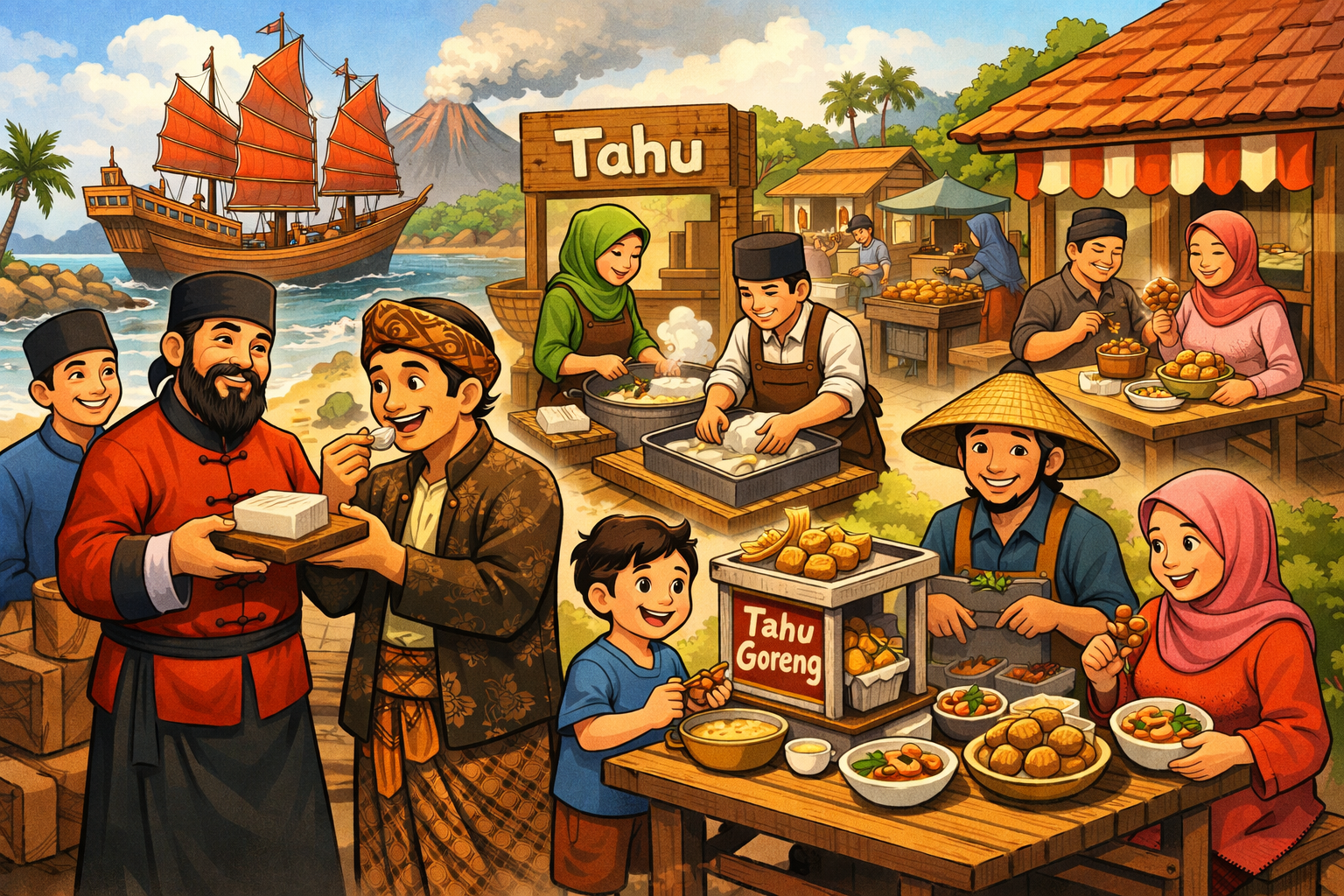 sejarah tahu di Indonesia